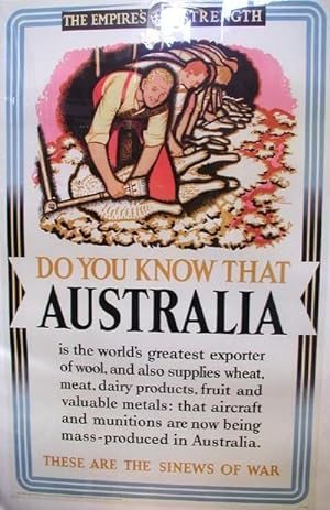 The Empire's Strength poster series. "Do You Know That Australia is the world's greatest exporter...