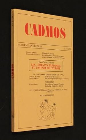 Image du vendeur pour Cadmos n30 : Les 'sciences humaines' et l'avenir de l'Europe mis en vente par Abraxas-libris