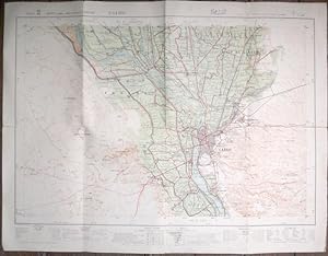 Cairo. Egypt (normal series), scale 1:100.000, sheet 80/60. [Carte du Caire de 1934]