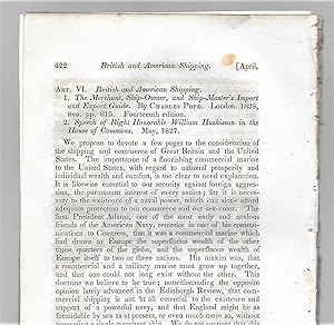 Seller image for The Merchant, Ship-Owner, And Ship-Master's Import And Export Guide / Speech Of Right Honorable William Huskisson In The House Of Commons, May, 1827, Book Review for sale by Legacy Books II