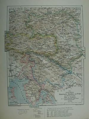Karte der Herzogthümer Steiermark, Kärnthen, und Krain, der gefürsteten Grafschaft Görz und Gradi...