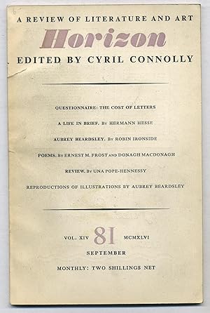 Bild des Verkufers fr Horizon: Volume XIV, Number 81, September 1946 zum Verkauf von Between the Covers-Rare Books, Inc. ABAA