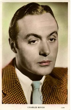 Postcard signed by Charles Boyer (1897-1978).