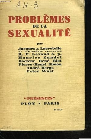 Imagen del vendedor de PROBLEMES DE LA SEXUALITE. a la venta por Le-Livre