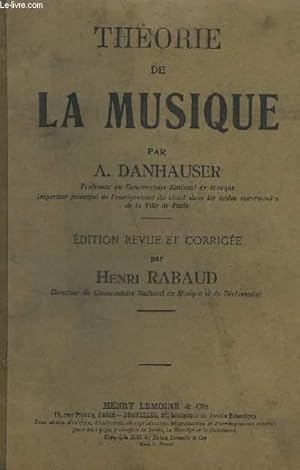 Seller image for THEORIE DE LA MUSIQUE. for sale by Le-Livre