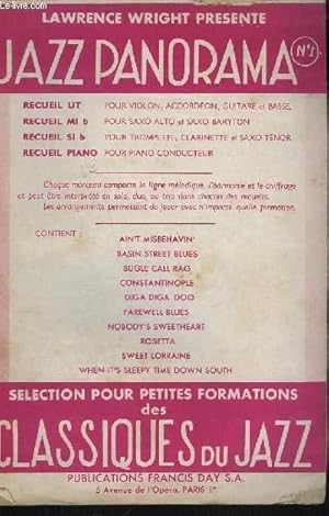 Immagine del venditore per JAZZ PANORAMA N1 - AIN'T MISBEHAVIN' + BASIN STREET BLUES + BUGLE CALL RAG + CONSTANTINOPLE + DIGA DIGA DOO + FAREWELL BLUES + NOBODY'S SWEETHEART + ROSETTA + SWEET LORRAINE + WHEN IT'S SLEEPY TIME DOWN SOUTH. venduto da Le-Livre