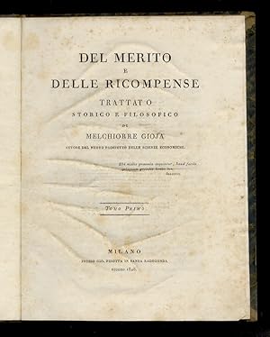 Del merito e delle ricompense. Trattato storico e filosofico.