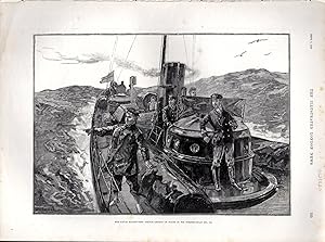 Imagen del vendedor de ENGRAVING: The Naval Manoeuvres: Prince George of Wales in His Torpedo-Boat".engraving from Illustrated News of the World, September 7, 1889 a la venta por Dorley House Books, Inc.