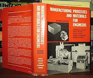 Seller image for MANUFACTURING PROCESSES AND MATERIALS FOR ENGINEERS for sale by Rare Book Cellar