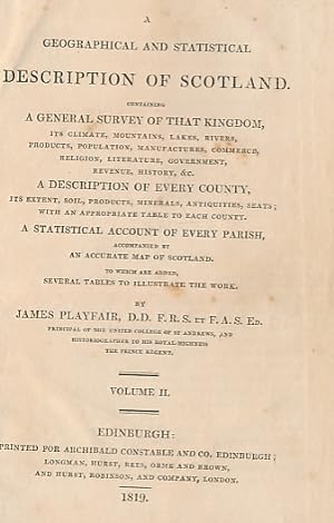 Image du vendeur pour A Geographical and Statistical Description of Scotland. 2 volume set mis en vente par Barter Books Ltd