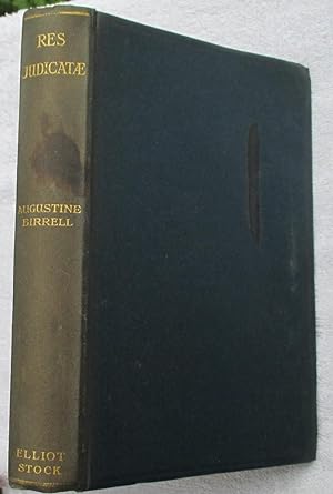 Imagen del vendedor de Res Judicatae - Papers and Essays a la venta por Glenbower Books