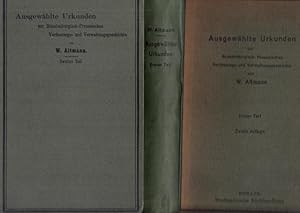 Bild des Verkufers fr Ausgewhlte Urkunden zur Brandenburgisch-Preussischen Verfassungs- und Verwaltungsgeschichte. In zwei Teilen. Bd. II: 19. Jahrhundert. Sep. zum Verkauf von Antiquariat Carl Wegner
