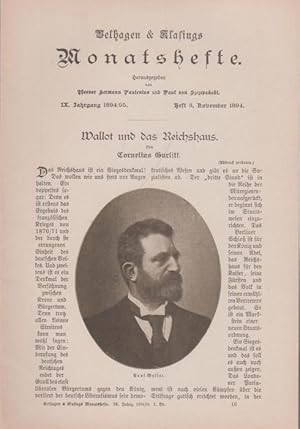 Seller image for Wallot und das Reichshaus. Velhagen & Klasings Monatshefte IX. Jahrg. 1894/95. (Berlin-Archiv, hrsg.v. Hans-Werner Klnner und Helmut Brsch-Supan). for sale by Antiquariat Carl Wegner