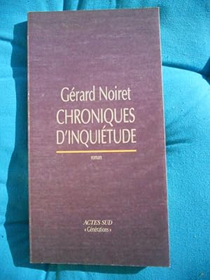 Seller image for Chroniques d'inquietude for sale by Frederic Delbos