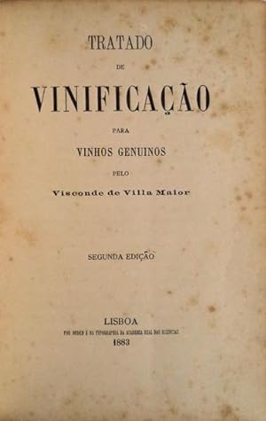 TRATADO DE VINIFICAÇÃO PARA VINHOS GENUINOS.