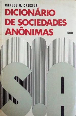 Imagen del vendedor de DICIONRIO DE SOCIEDADES ANNIMAS. a la venta por Livraria Castro e Silva