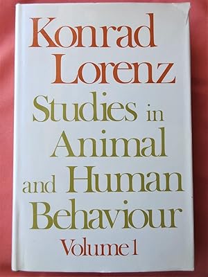 STUDIES IN ANIMAL AND HUMAN BEHAVIOUR Volume I