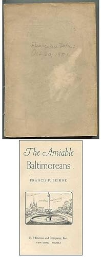 Bild des Verkufers fr The Amiable Baltimoreans zum Verkauf von Between the Covers-Rare Books, Inc. ABAA
