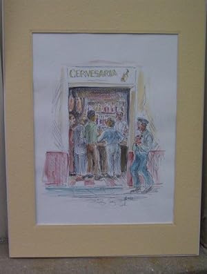Seller image for Original Artwork Entitled "Cervesaria" for sale by Books from the Crypt