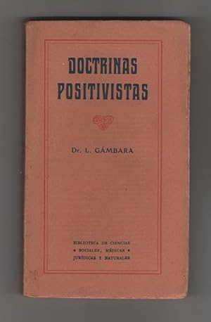 Imagen del vendedor de Doctrinas positivistas a la venta por Librera El Crabo