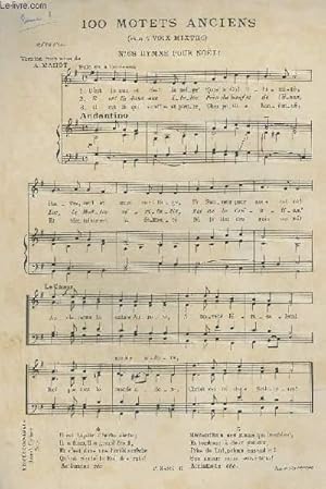 Image du vendeur pour 100 MOTETS ANCIENS N68 : HYMNE POUR NOEL ! - POUR 4 VOIX MIXTES. mis en vente par Le-Livre