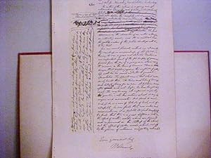 Seller image for Facsimile Autograph Document with clipped signature, manuscript, as sent to the press, of the Article, The State In Its Relations With The Church, By Gladstone, London, 1839, contributed to the Edinburgh Review for April, 1839 for sale by Legacy Books II