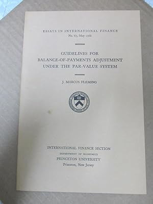 Seller image for Guidelines for Balance-of-Payments Adjustment Under the Par-Value System (Essays in International Finance, #67) for sale by Atlantic Bookshop