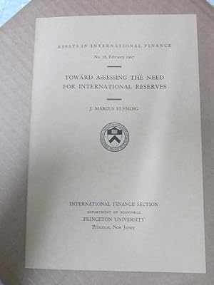 Seller image for Toward Assessing the Need for International Reserves (Essays in International Finance, #58) for sale by Atlantic Bookshop