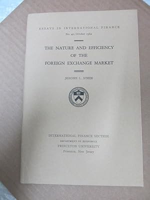 Image du vendeur pour The Nature and Efficiency of the Foreign Exchange Market (Essays in International Finance, #40) mis en vente par Atlantic Bookshop