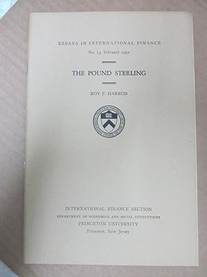 Bild des Verkufers fr The Pound Sterling (Essays in International Finance, #13) zum Verkauf von Atlantic Bookshop