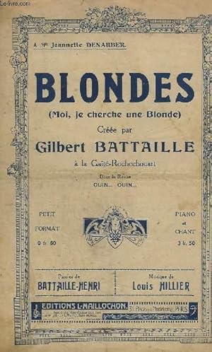 Image du vendeur pour BLONDES ! - CHANT. mis en vente par Le-Livre