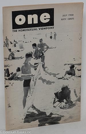 Imagen del vendedor de ONE Magazine; the homosexual viewpoint; vol. 6, #7, July 1958 a la venta por Bolerium Books Inc.