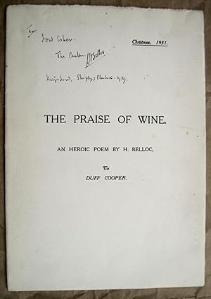 THE PRAISE OF WINE. An Heroic Poem