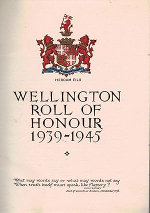 Image du vendeur pour Wellington Roll of Honour 1939-1945 mis en vente par Barter Books Ltd