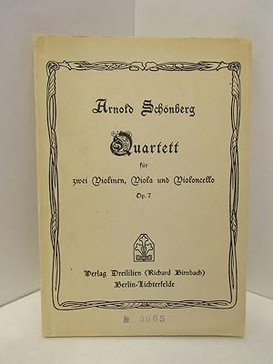 Imagen del vendedor de QUARTETT FUR ZMEI MIOLINEN, MIOLA AND MIOLONCELLO OP.7; a la venta por Counterpoint Records & Books