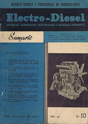 ELECTRO-DIESEL: nº 10, Revista Tecnica y profesional de automecanica