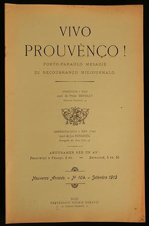 Seller image for VIVO PROUVENCO !. for sale by Librairie Franck LAUNAI