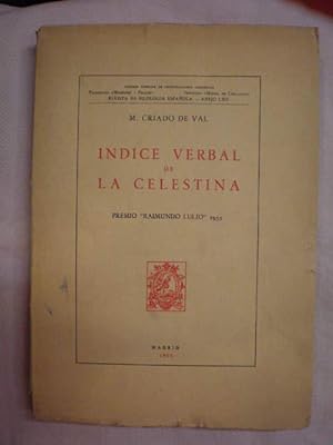 Imagen del vendedor de Indice verbal de la Celestina a la venta por Librera Antonio Azorn