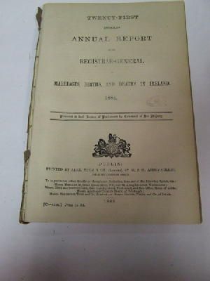 Seller image for Register of Marriages, Births and Deaths in Ireland: Report, 1884 for sale by Kennys Bookstore