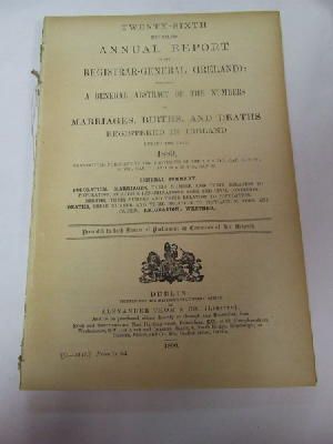 Seller image for Register of Marriages, Births and Deaths in Ireland: Report, 1889 for sale by Kennys Bookshop and Art Galleries Ltd.