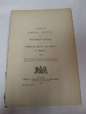 Seller image for Register of Marriages, Births, and Deaths in Ireland: Report, 1870 for sale by Kennys Bookshop and Art Galleries Ltd.