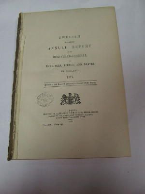 Seller image for Register of Marriages, Births, and Deaths in Ireland: Report, 1875 for sale by Kennys Bookshop and Art Galleries Ltd.