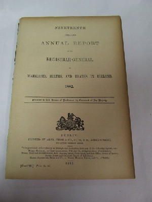 Seller image for Register of Marriages, Births, and Deaths in Ireland: Report, 1882 for sale by Kennys Bookshop and Art Galleries Ltd.