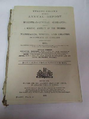 Seller image for Register of Marriages, Births, and Deaths in Ireland: Report, 1891 for sale by Kennys Bookshop and Art Galleries Ltd.