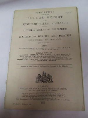 Seller image for Register of Marriages, Births, and Deaths in Ireland: Report, 1898 for sale by Kennys Bookshop and Art Galleries Ltd.