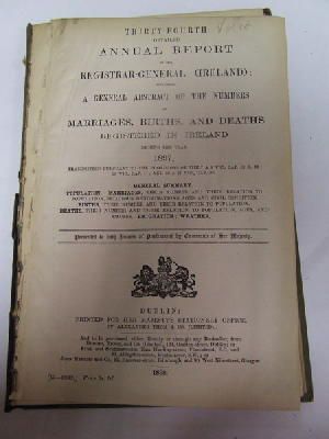 Seller image for Register of Marriages, Births, and Deaths in Ireland: Report, 1897 for sale by Kennys Bookshop and Art Galleries Ltd.