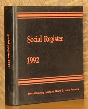 Seller image for Social Register 1992 Vol. CVI for sale by Andre Strong Bookseller