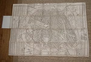 Nouveau Plan de la Ville de Paris. Nouveau plan de Paris Fortifié. Marie et Bernard. Paris. 1852.