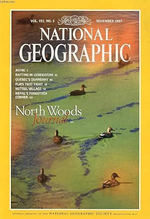 Image du vendeur pour NATIONAL GEOGRAPHIC MAGAZINE, VOL. 192, N 5, NOV. 1997 (Contents: Aging- New Answers to Old Questions. Wilderness Rafting Siberian Style. Quebec's Quandary. Flies that Fight. Portrait of a Hutsul Village. North Woods Journal. Nepal's Forgotten Corner) mis en vente par Le-Livre