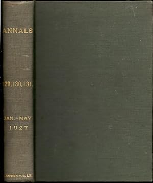 Seller image for The Annals (3 volumes): Volume 129, January 1927 - Federal Versus State Jurisdiction in American Life; Volume 130, March 1927 - Modern Insurance Tendencies; Volume 131, May 1927 - Aviation for sale by Florida Mountain Book Co.